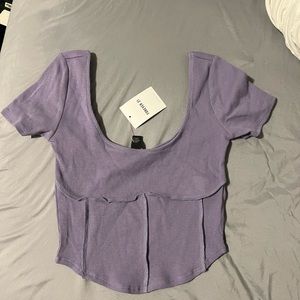 forever 21 purple short sleeve. size small